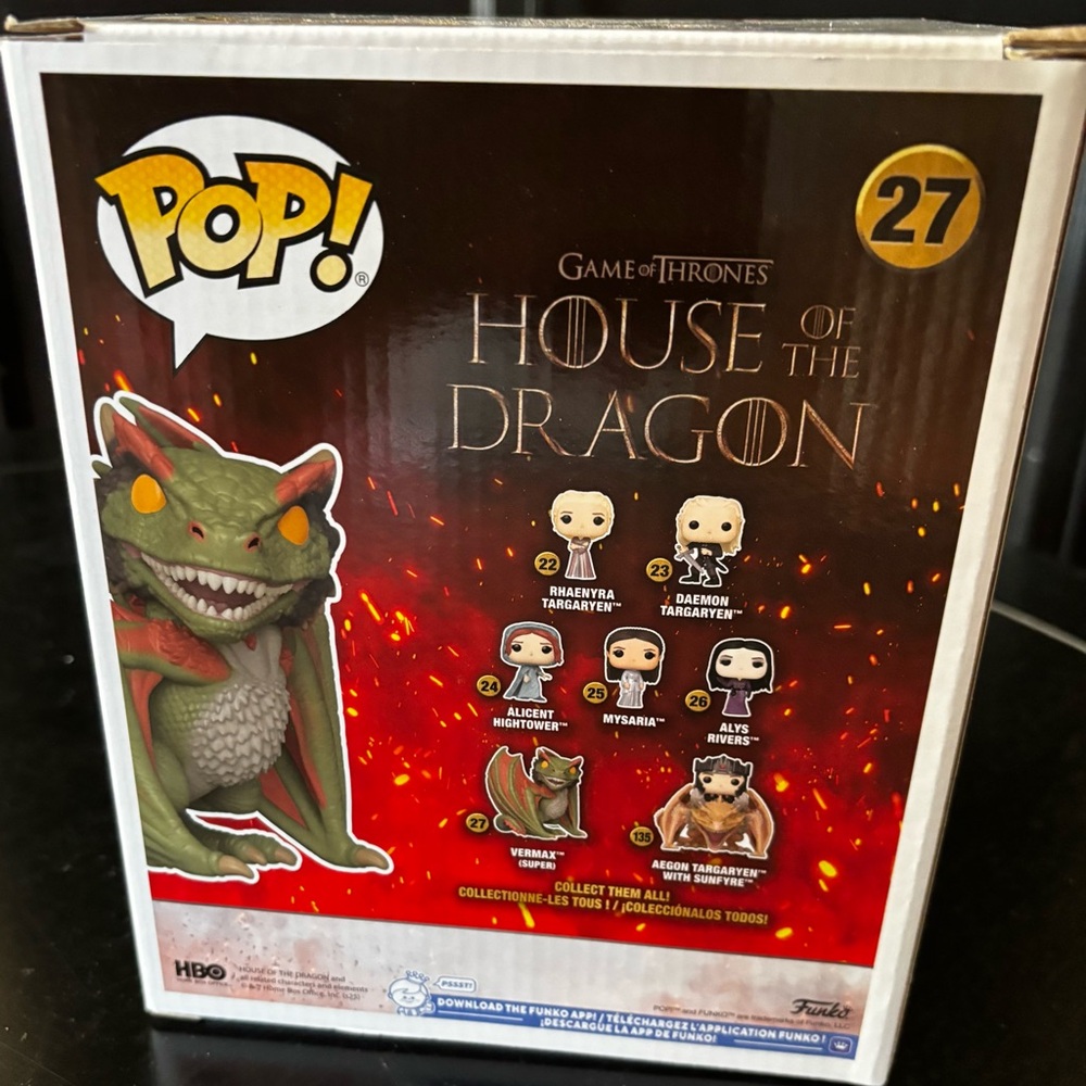 Funko Pop Super #27 Vermax Dragon | House of the Dragon | New in Box - Picture 3 of 3